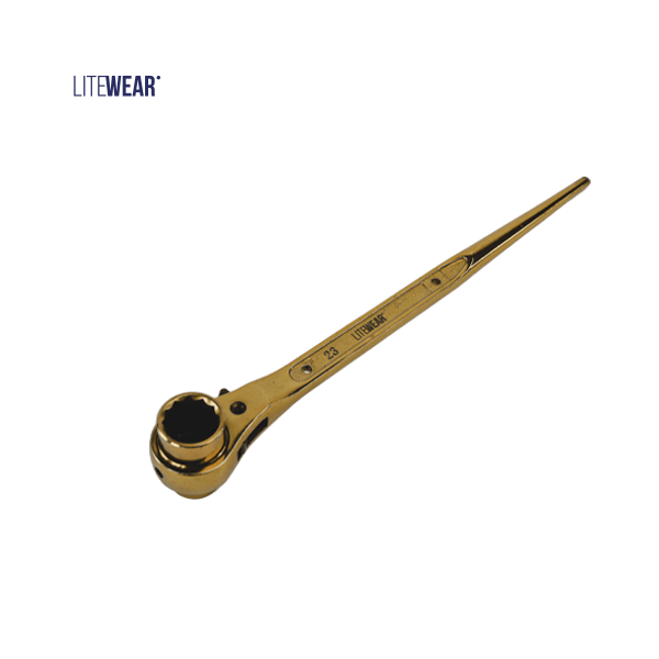 Spärrskaftnyckel - 19/23 mm Guld